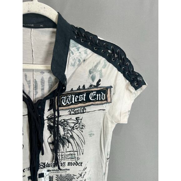 Salvage Womens Size M Y2K Mini Dress Goth Grunge Rocker Emo Dark Fairy Edgy - Picture 10 of 16